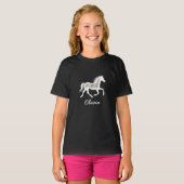 Wildflower Horse with Your Name Country Western T-Shirt (Vorne ganz)