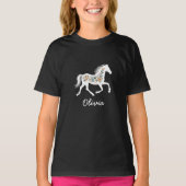 Wildflower Horse with Your Name Country Western T-Shirt (Vorderseite)