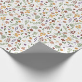 Wildflower illustriertes Geschenkpapier (Ecke)