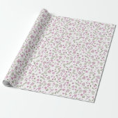 Wildflower illustriertes Geschenkpapier - Lila (Ungerollt)