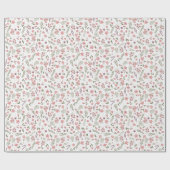 Wildflower illustriertes Geschenkpapier - Pink (Flach)