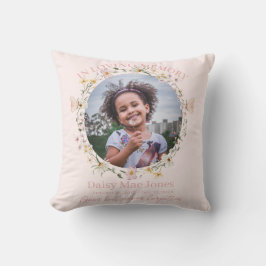 Wildflower In Loving Memory Memorial Funeral Photo Kissen