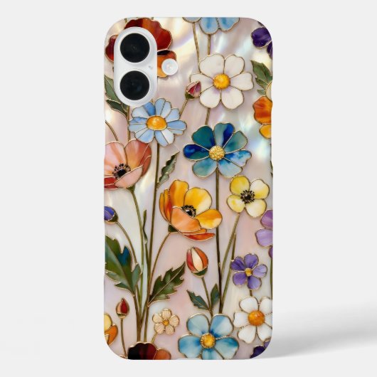 Wildflower iPhone-Hülle Buntes Buntglas Case-Mate iPhone Hülle (Rückseite)