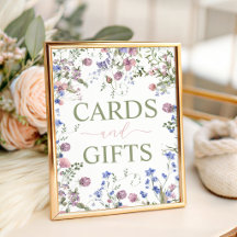 Wildflower-Karten und Geschenke Schild