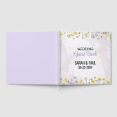 Wildflower Lavender And Yellow Floral Wedding Gästebuch (Voll)