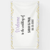 Wildflower Lavender and Yellow Wedding Banner (Vertikal)