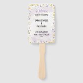 Wildflower Lavender and Yellow Wedding program Fächer (Vorderseite)