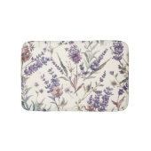 Wildflower Lavender Boho Botanical Floral Badematte (Vorderseite)
