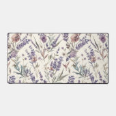 Wildflower Lavender Boho Botanical Floral Schreibtischunterlage (Vorderseite)
