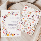 Wildflower Lavender New Chapter Bridal Shower Einladung