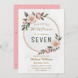 Wildflower Level 7 Birthday Einladung