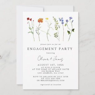 Wildflower-LGBT-Gay-Pride-Floral-Hochzeitsparty Einladung