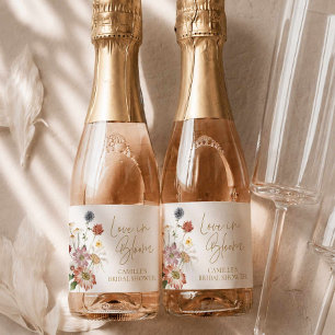 Wildflower-Liebe-in-Blüte-Mini-Champagner-Etikett Schaumweinetikett