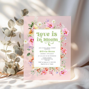 Wildflower Liebe ist in Blüte Rosa Brautparty Acryleinladungen