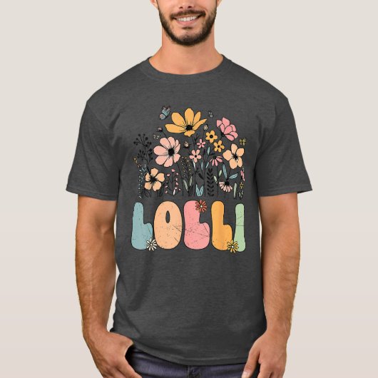 Wildflower Lollishirt for Grandma Grandmother Anno T-Shirt (Vorderseite)