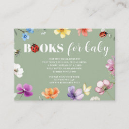 Wildflower Lovebug Baby-Shower-Bücher für Baby Begleitkarte
