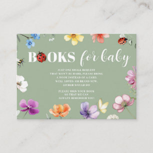 Wildflower Lovebug Baby-Shower-Bücher für Baby Begleitkarte