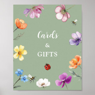 Wildflower Lovebug Baby Shower Karten und Geschenk Poster