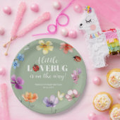 Wildflower Lovebug Babyparty Pappteller (Party)