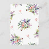 Wildflower Mason Jar Arch Wedding Details Begleitkarte (Rückseite)