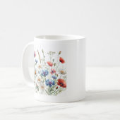 Wildflower Meadow Botanical Art IlustracióndeP Kaffeetasse (Vorderseite Links)