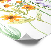 Wildflower Meadow Bridal Shower Welcome Poster (Ecke)
