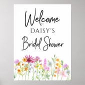 Wildflower Meadow Bridal Shower Welcome Poster (Vorne)