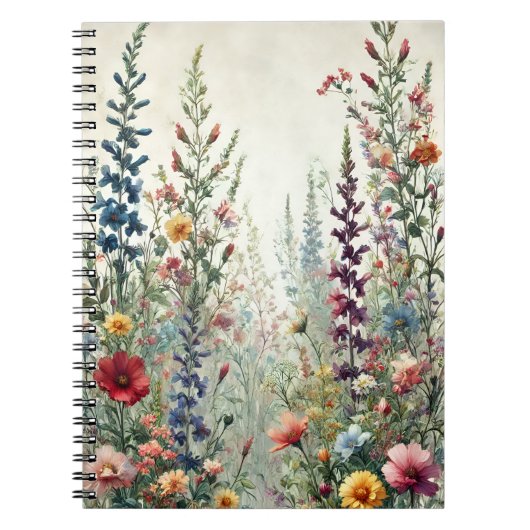 Wildflower Meadow – Delicate Botanical Floral Notizblock (Vorderseite)