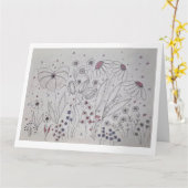 Wildflower Meadow Folded Greeting Card Karte (Gelbe Blume)