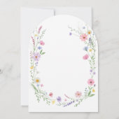 Wildflower Meadow Garden Wreath Wedding Einladung (Rückseite)