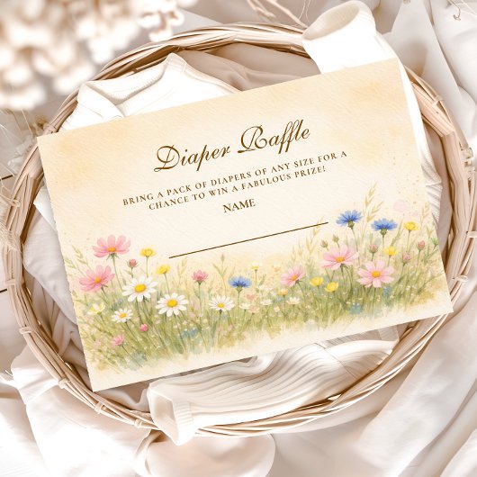 Wildflower Meadow Gold Diapper Raffle Begleitkarte