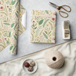 Wildflower Meadow Hand-Drawn Botanical Art Geschenkpapier