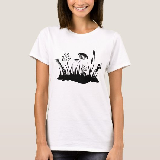Wildflower meadow silhouette T-Shirt (Vorderseite)