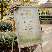 Wildflower Meadow Spring Baby Shower Welcome Poster