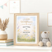 Wildflower Meadow Spring Baby Shower Welcome Poster