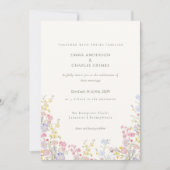 Wildflower Meadow Spring Summer Botanical Wedding Einladung (Vorderseite)