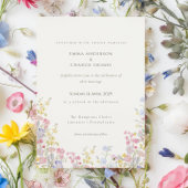 Wildflower Meadow Spring Summer Botanical Wedding Einladung