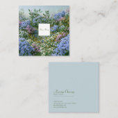 Wildflower Meadow Square Frame Bohemian Quadratische Visitenkarte (Vorne/Hinten)
