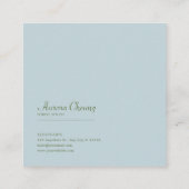 Wildflower Meadow Square Frame Bohemian Quadratische Visitenkarte (Rückseite)