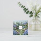 Wildflower Meadow Square Frame Bohemian Quadratische Visitenkarte (Stehend Vorderseite)