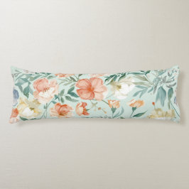 Wildflower Meadow Watercolor Blue Floral Pattern Seitenschläferkissen