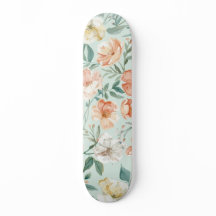 Wildflower Meadow Watercolor Blue Floral Pattern