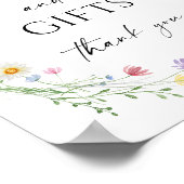 Wildflower Meadow Wedding Cards & Gifts Sign Poster (Ecke)