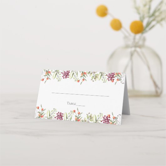 Wildflower Meadow Wedding Place Card Platzkarte (Vorderseite)