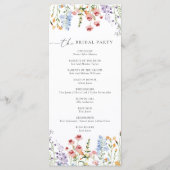 Wildflower Meadow Wedding Program Programm (Rückseite)