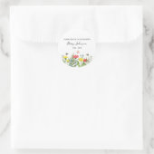 Wildflower Memorial Bestattung Runder Aufkleber (Tasche)