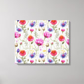 Wildflower Mix Premium Wrapped Canvas Leinwanddruck (Vorderseite)