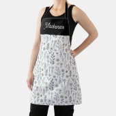 Wildflower Moderne Boho Stilvolle Monogramm Name Schürze (InSitu)