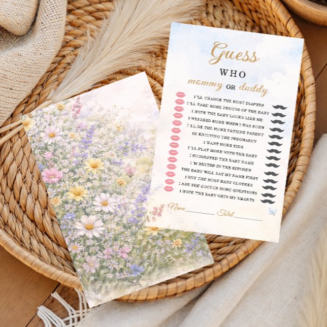Wildflower Mommy or Daddy Guessing Game (Von Creator hochgeladen)