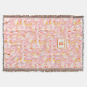 Wildflower Monogram Name Throw Blanket Decke (Vorderseite)